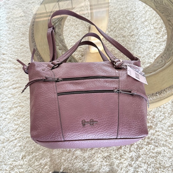 NWT Jessica Simpson Zoey Satchel Bag Women's Large Faux Leather Top Handle Strap - Picture 1 of 13